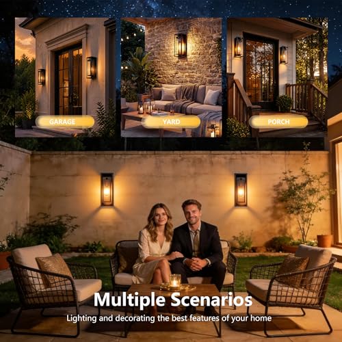 15 Inch Motion Sensor Outdoor Wall Light Fixtures Waterproof Porch Lights Outdoor Anti