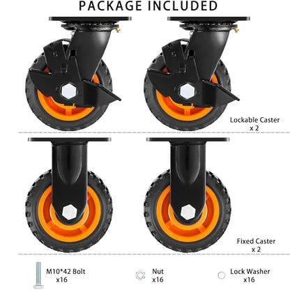 Heavy Duty Caster Wheels Set of 4