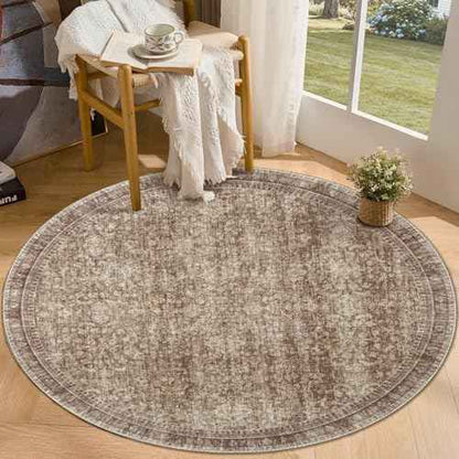 Round Rug 4ft (Dark Brown / 4' (Round))