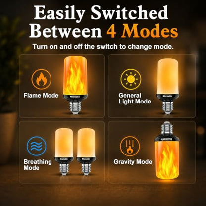 E26 Dusk to Dawn Flame Light Bulbs