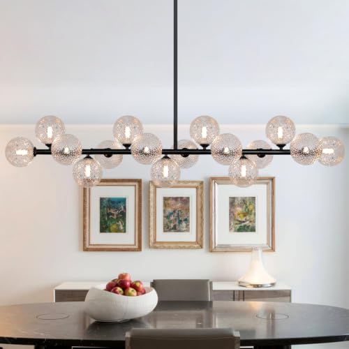 Globe Linear Chandelier 16 Light Dining Room Light Fixture