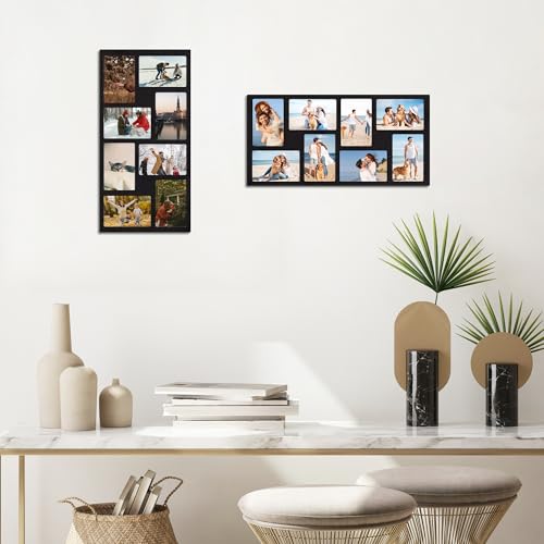 4x6 Picture Frame Collage for Wall Decor (Rustic Black / 11.7x22in (1Pack))
