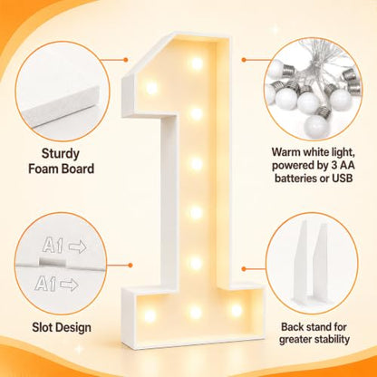 Large 4FT Marquee Light Up Numbers 7 for Party Decorations (Number 7 / 4FT)