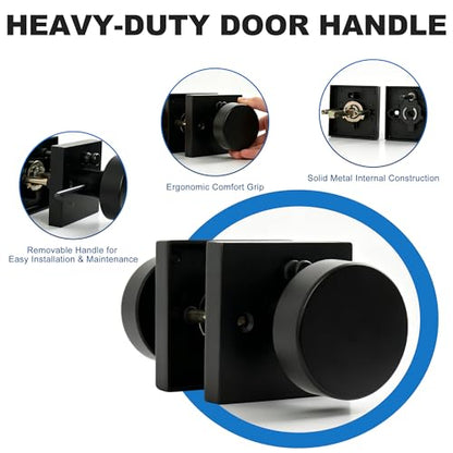 Interior Privacy Door Knob (Matte Black)