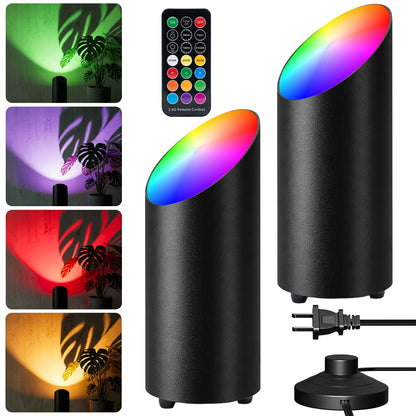 RGBW Uplights Indoor Floor Can Lights with Remote & Timer
