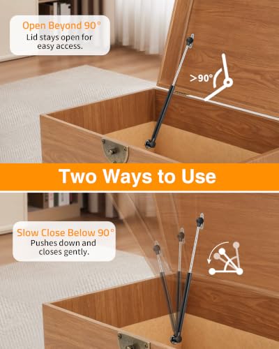 Toy Box Hinges Soft Close 15 inch