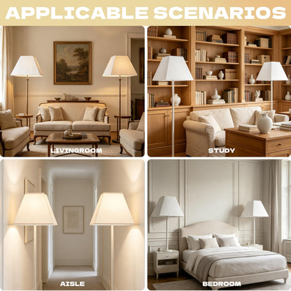 White Lamp Shades Set of 2 6" x 13" x 10" Bell Lampshade (White / 6*13*10in)