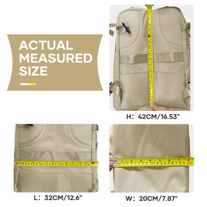 Travel Backpack For Women Men (Khaki / 25 liters)