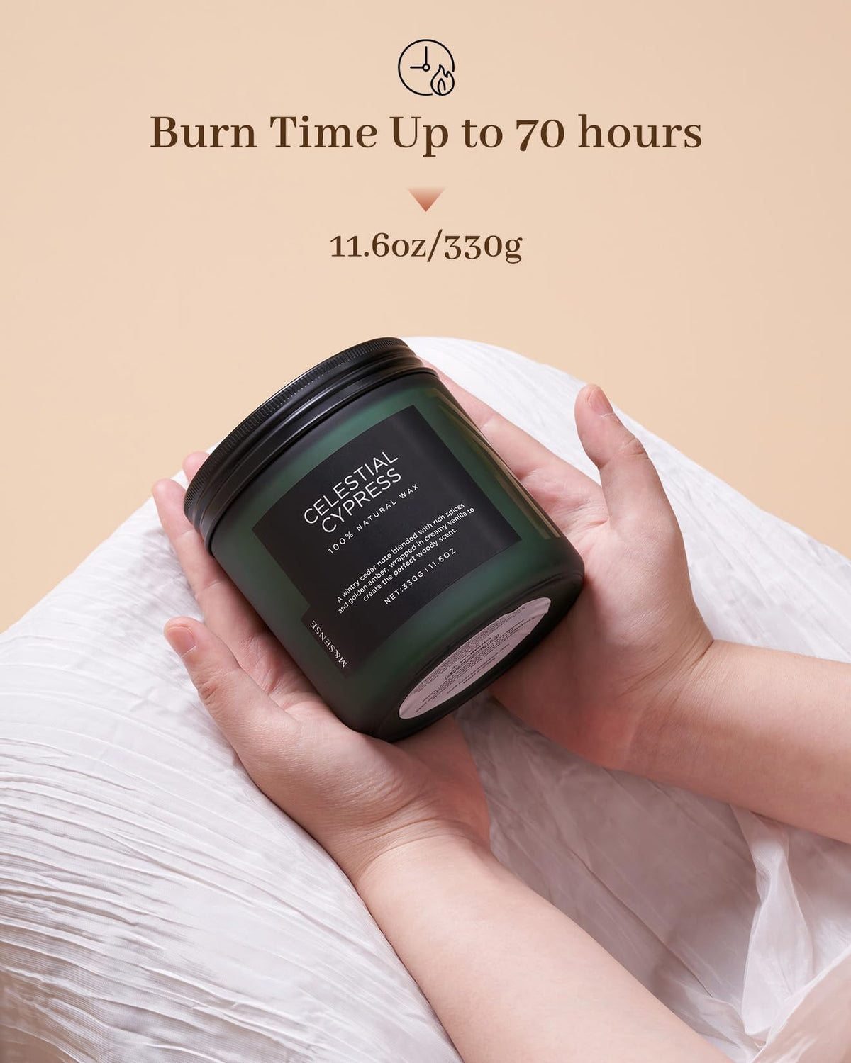 Celestial Cypress Scented Candles for Home (Celestial Cypress / Medium Jar)