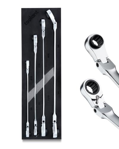 Extra Long Double Flex Head Ratcheting Wrench Metric 8