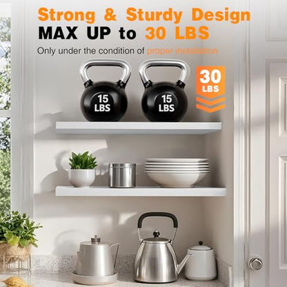 White Floating Shelves 47.2in (C. White - Modern Minimalist Style / 47.2inches)