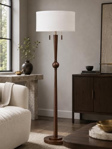 62.8" Solid Oak Wood Floor Lamp