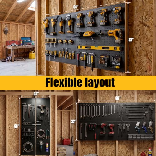 2 4 Pcs Metal Pegboard Panels
