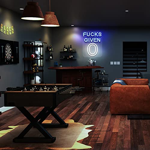 Zero Funks Given Neon Signs for Wall Decor Neon Lights for Bedroom Led Signs Suitable for Man Cave Living Room Taverns Bar Unique Gift for Lover (FUNKS GIVEN 0)