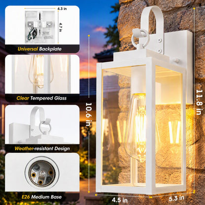 11.8" Porch Light (1 PACK / White)