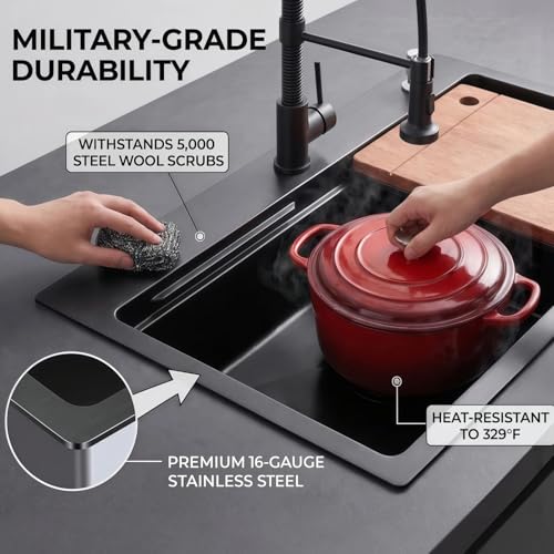 Black Drop in Kitchen Sink