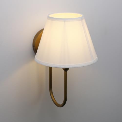 Vintage Wall Sconces Set of 2 Fabric Lampshade