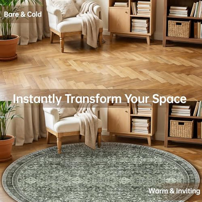 Round Rug 8ft (Dark Green / 8' (Round))