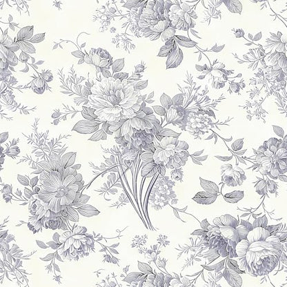 Vintage Floral Wallpaper Peel and Stick Dark Blue Floral Peel and Stick Wallpaper Boho Flower Leaf Contact Paper Bird Self