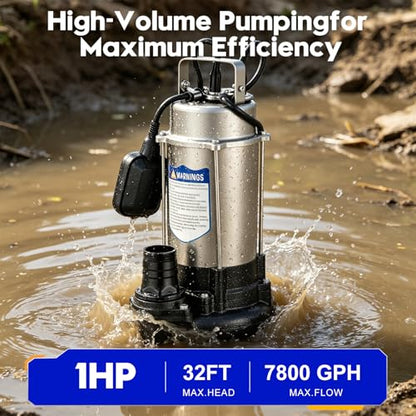 1HP Submersible Sewage Grinder Pump