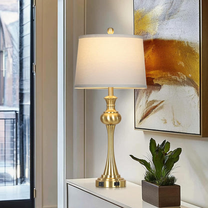 Gold Table Lamp for Living Room (Gold)