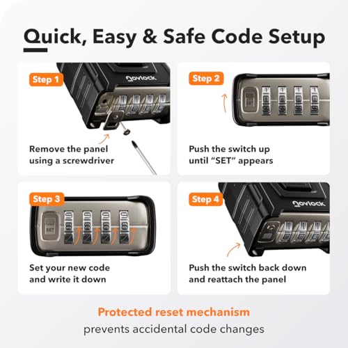 NLCL005S Heavy Duty Combination Padlock with Shrouded Shackle