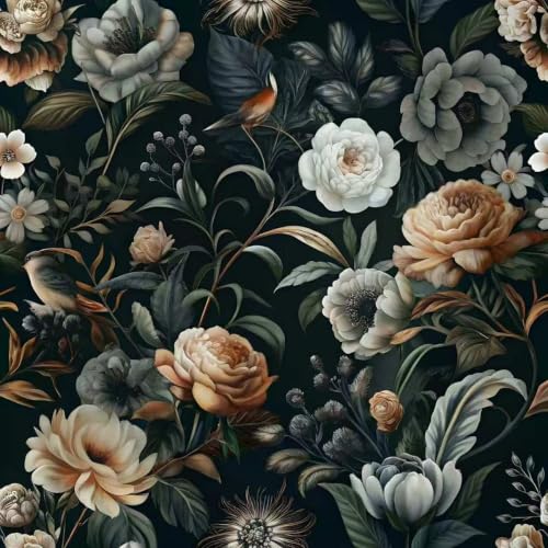 Peel and Stick Wallpaper Floral Wall Paper Modern Decorative Self Adhesive Removable Wallpaper