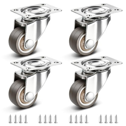 Silent Rubber 360 Degree Swivel Plate Casters