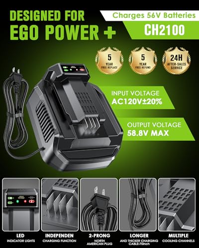 Replacement Battery Charger for EGO 56V Battery