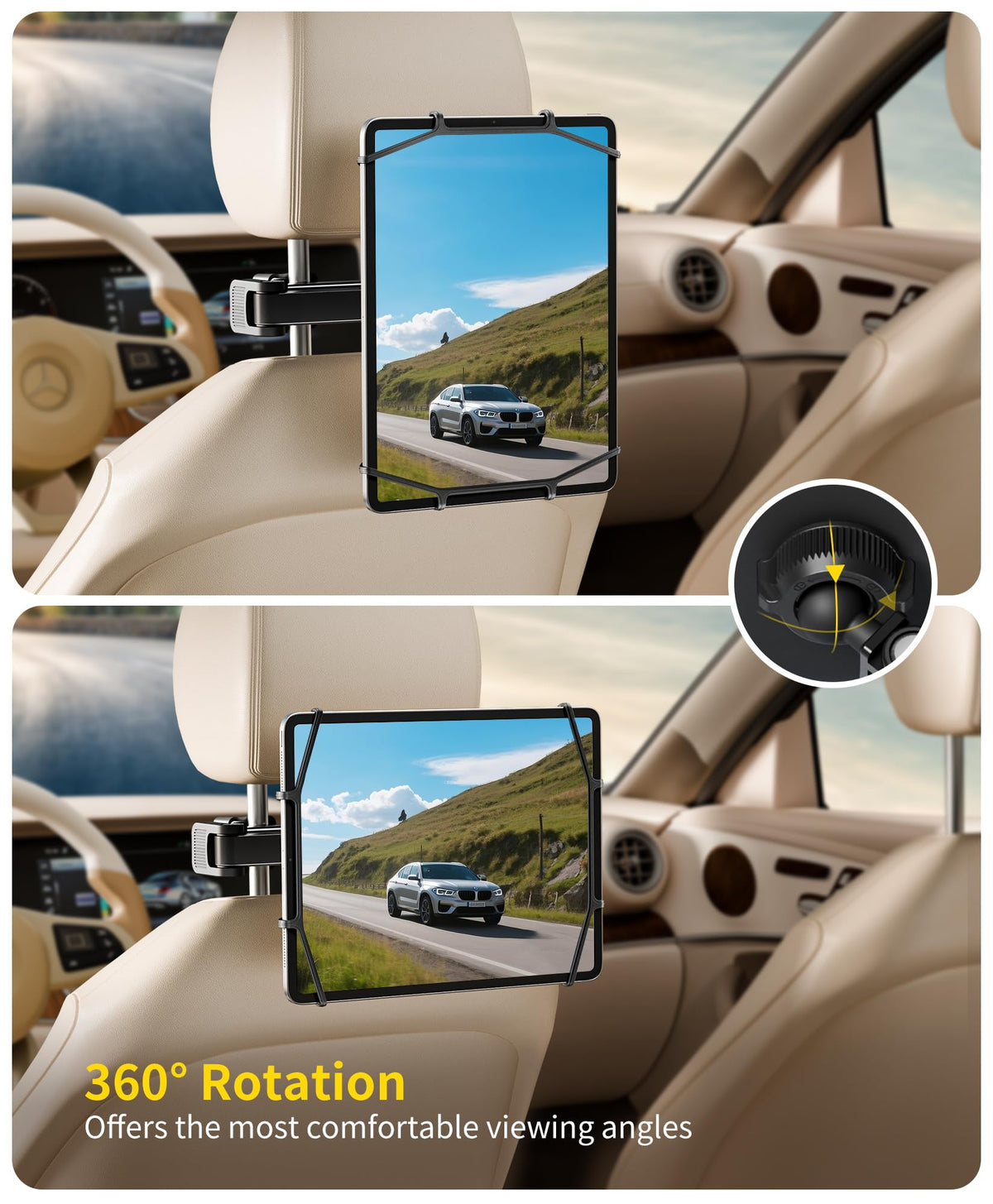 Phone Tablet Holder for Car (1 Pack - fit for 4.7-13" tablet and phone)
