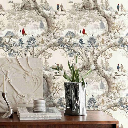 Vintage Winter Peel and Stick Wallpaper