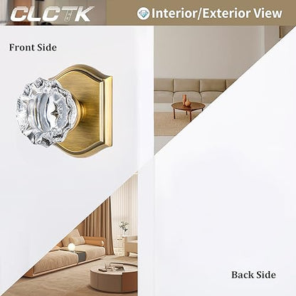 Crystal Glass Door Knobs for Interior Doors