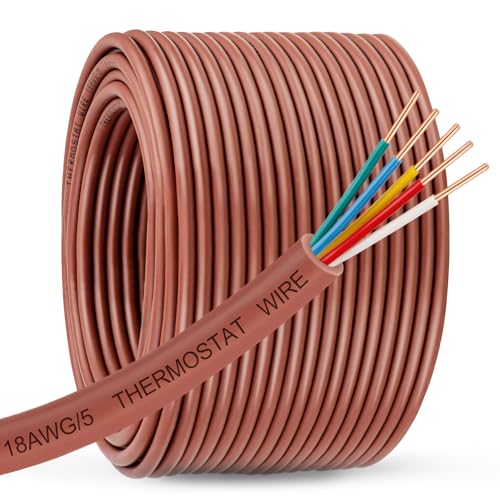 18 5 Thermostat Wire 100FT (Brown-18/5 / 100FT)