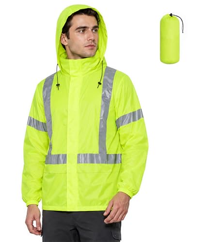 Mens Reflective Rain Jacket