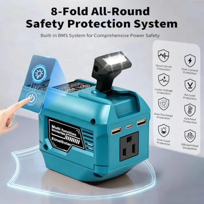 250W Power Inverter Compatible with 18V Battery
