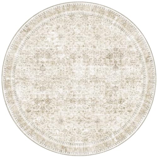 Round Rug 8ft (Beige / 8' (Round))