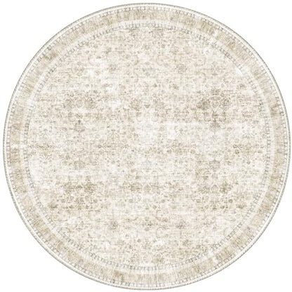 Round Rug 8ft (Beige / 8' (Round))