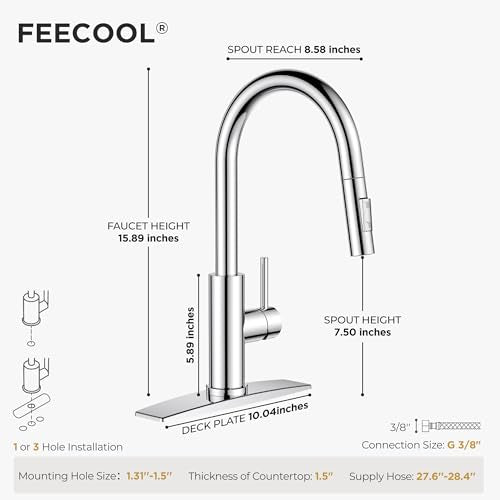 Kitchen Faucet with Pull Down Sprayer