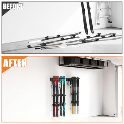Wall Mounted Ski Storage Rack