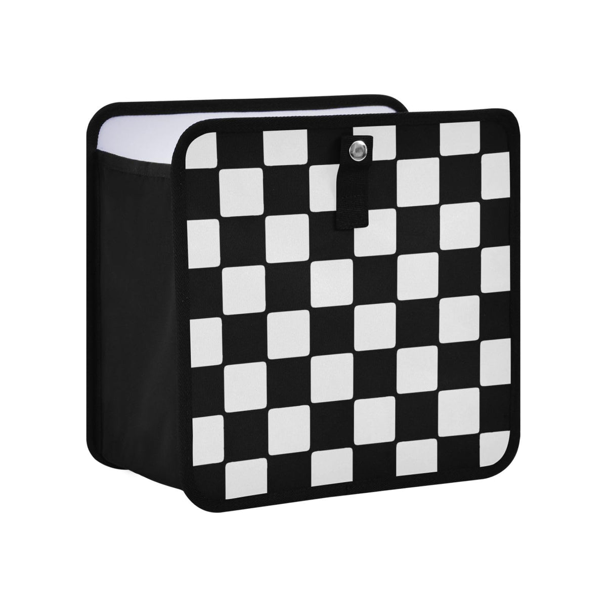 Checkered Black White Car Trash Can Car Organizer Car Garbage Can with Adjustable Strap for Back Front Seat Console Waterproof Leakproof Collapsible Portable 11 Inch Checkerboard (Checkerboard / M)