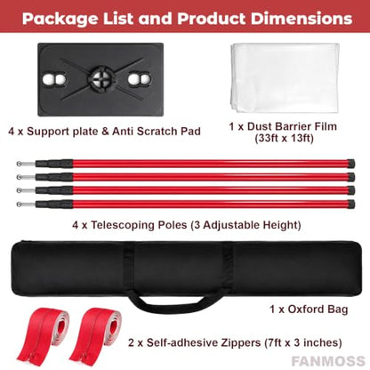 Dust Barrier Poles Kit