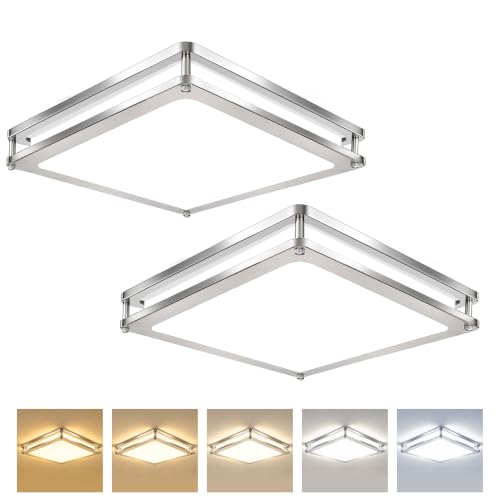 1Pack 12Inch 36W Square LED Flush Mount Ceiling Light Fixture