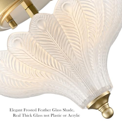 Glass Ceiling Light Semi Flush Mount Textured Glass Shade