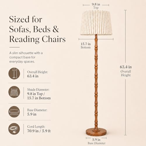 Real Wood Floor Lamp