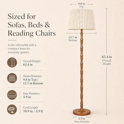 Real Wood Floor Lamp