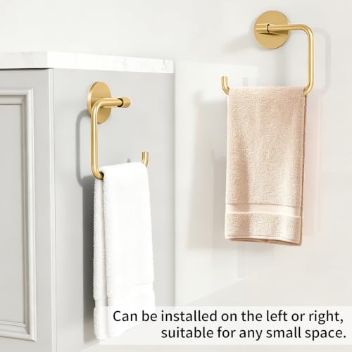 Hand Towel Holder Adhesive Gold (Gold)