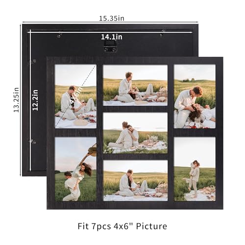 4x6 Picture Frame Collage for Wall Decor (Rustic Black / 13x15in (1Pack))