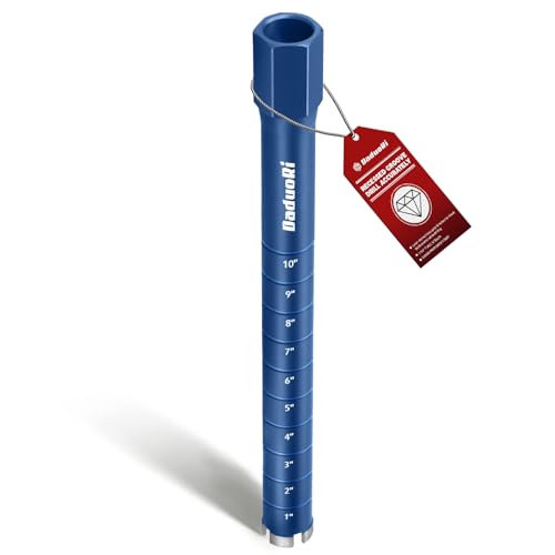 1-1/2" Core Drill Bit with Etched Depth Scale - Industrial for Reinforced Concrete, Brick Block, Masonry,1-1/4"-7 UNC,14" Drilling Depth, Precision-Welded & Aggressive Sharp 12mm Segments, Wet (1-1/2 Inch)