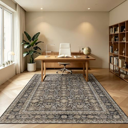 Washable Area Rug 5×7 for Living Room (Copper / 5' x 7' (Rectangular))