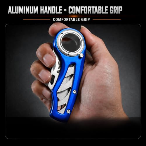 Folding Utility Knife Pocket Knife Box Cutter with Finger